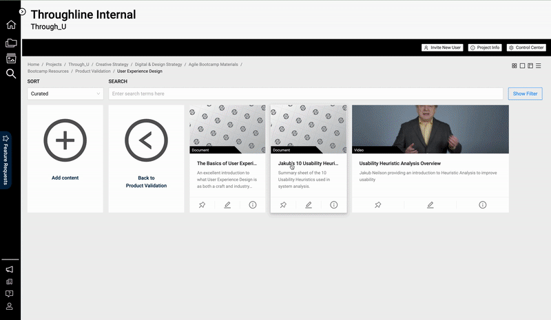 Gif example of multiple files in a single piece of content and navigating to different files within